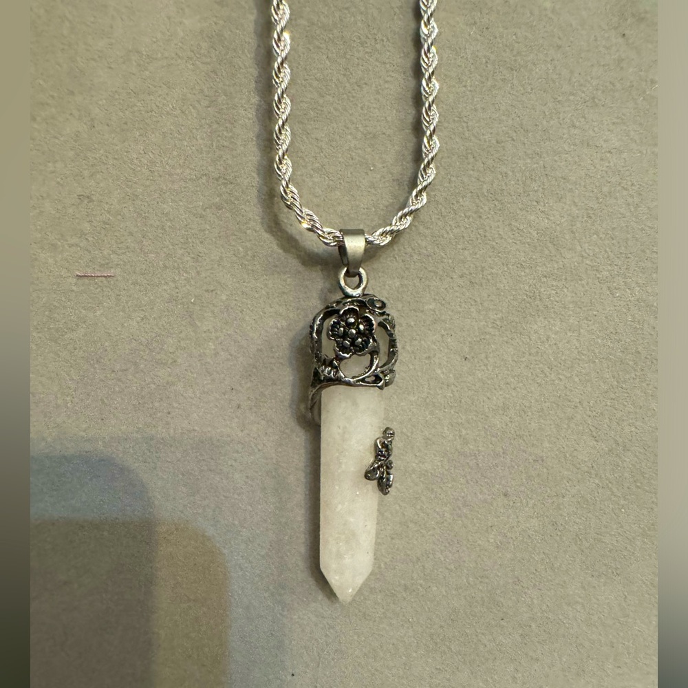 Crystal With Silver Rose Pattern - image 1